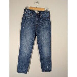 Madewell‎ Women Classic Straight Croston Wash Jeans Sz 27 Streetwear Grunge